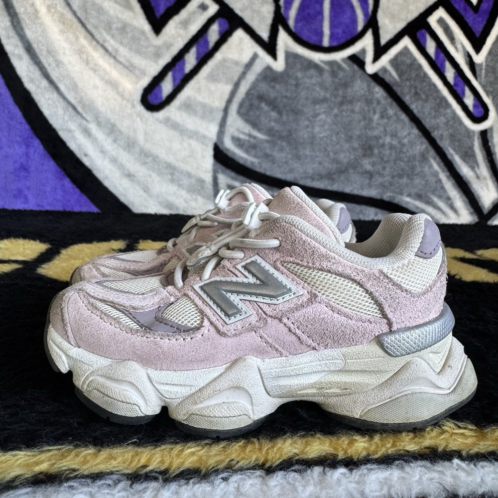 Size 8c - New Balance 9060 Toddler Rose Sugar Ice Wine Pink Suede Shoes IV9060BE